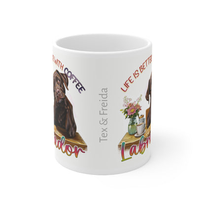 Coffee Mug, 11oz - Chocolate Labrador