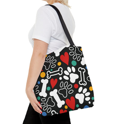 Tote Bag - AOP - Hearts and Paws